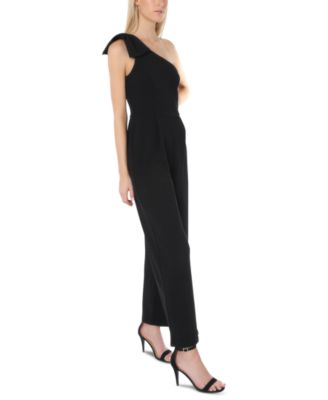 bebe one shoulder jumpsuit