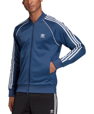 adidas originals superstar track jacket in blue bk5919