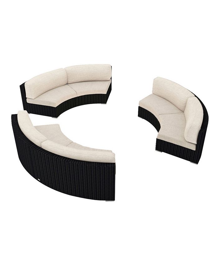 Harmonia Living Urbana 3 Piece Curve Sectional Set Macy's