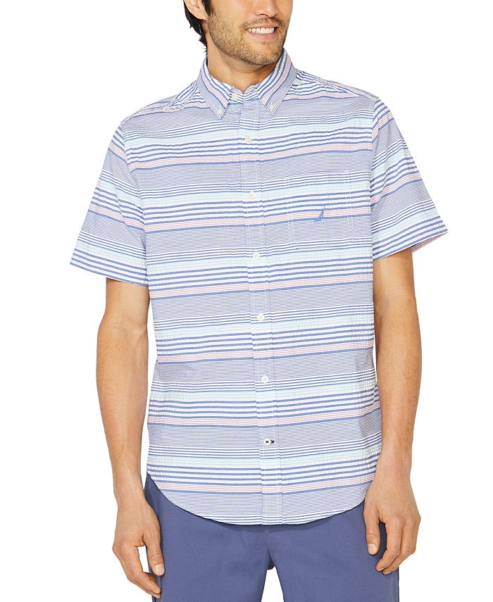 Nautica Men's Classic-Fit Seersucker Stripe Shirt - Macy's