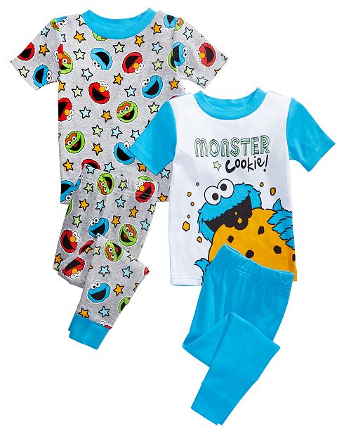 Ame Toddler Boys 4 Pc Sesame Street Pajama Set Reviews