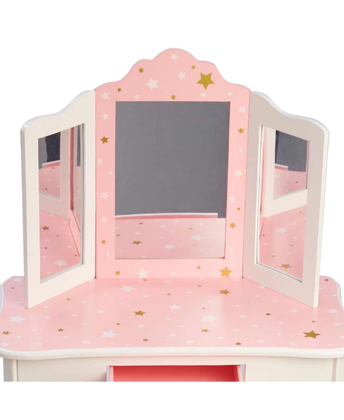 Shop Teamson Fashion Twinkle Star Prints Gisele Play Vanity Set In Pink