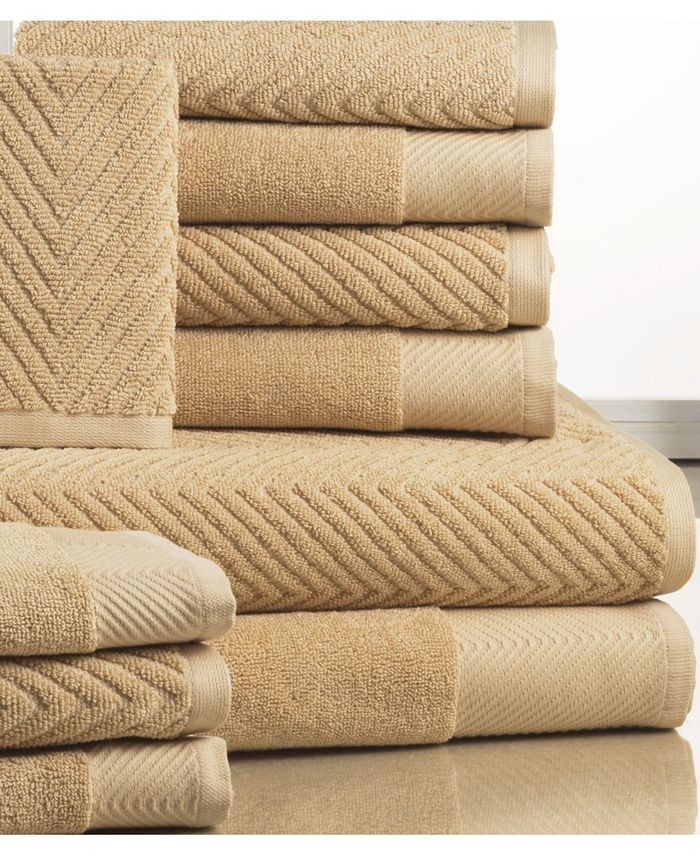 Addy Home Fashions Jacquard Soft Spa Quality Towel Set - 10 Piece - Macy's