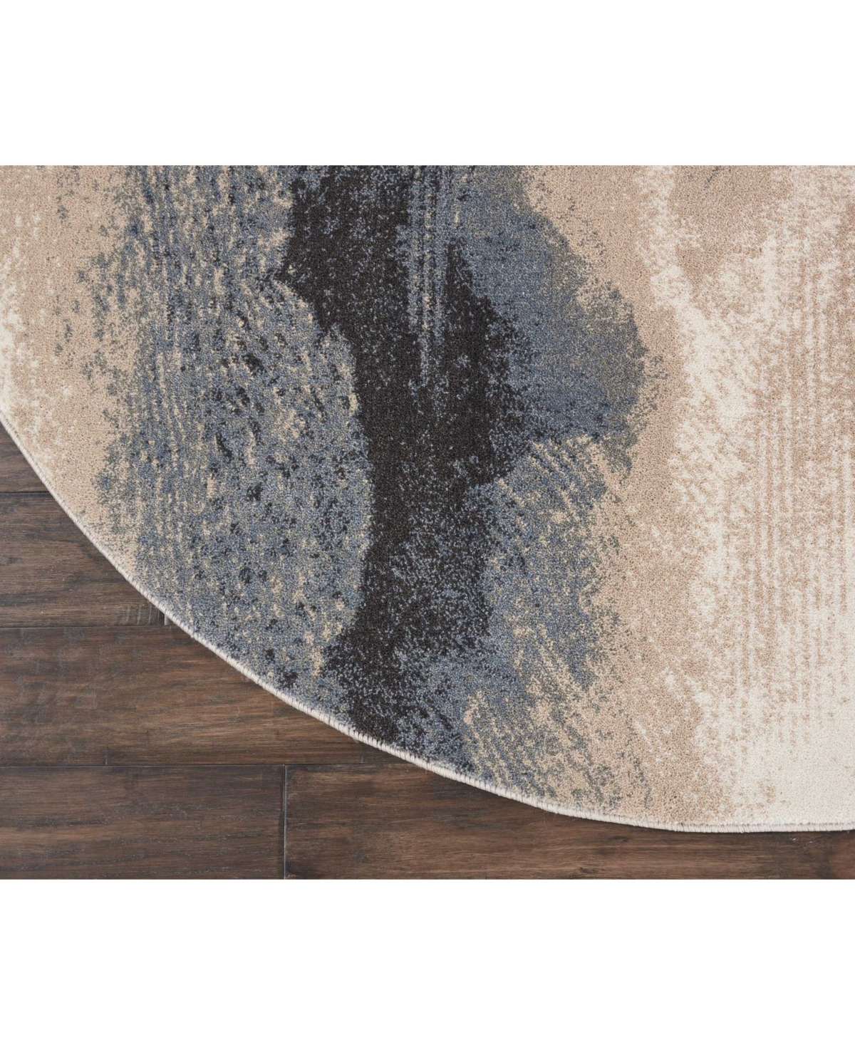 Long Street Looms Samuel SAM06 Driftwood 5'3" Round Area Rug