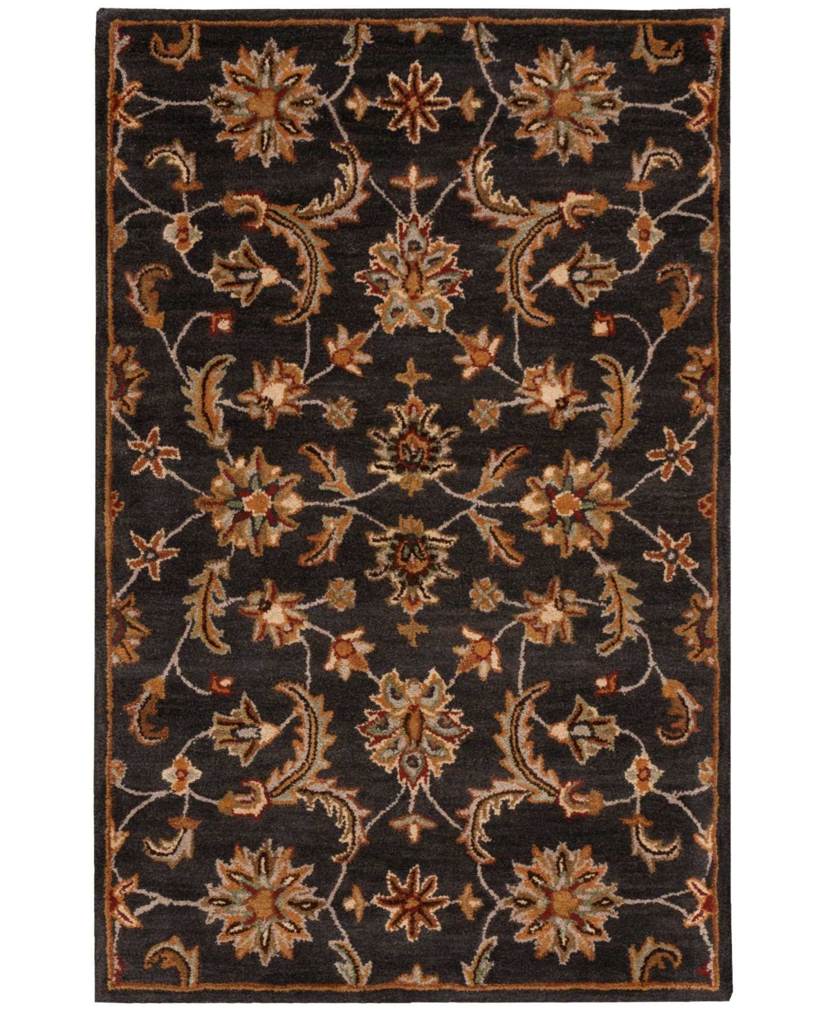 Long Street Looms India House IH83 Charcoal 5' x 8' Area Rug - Charcoal