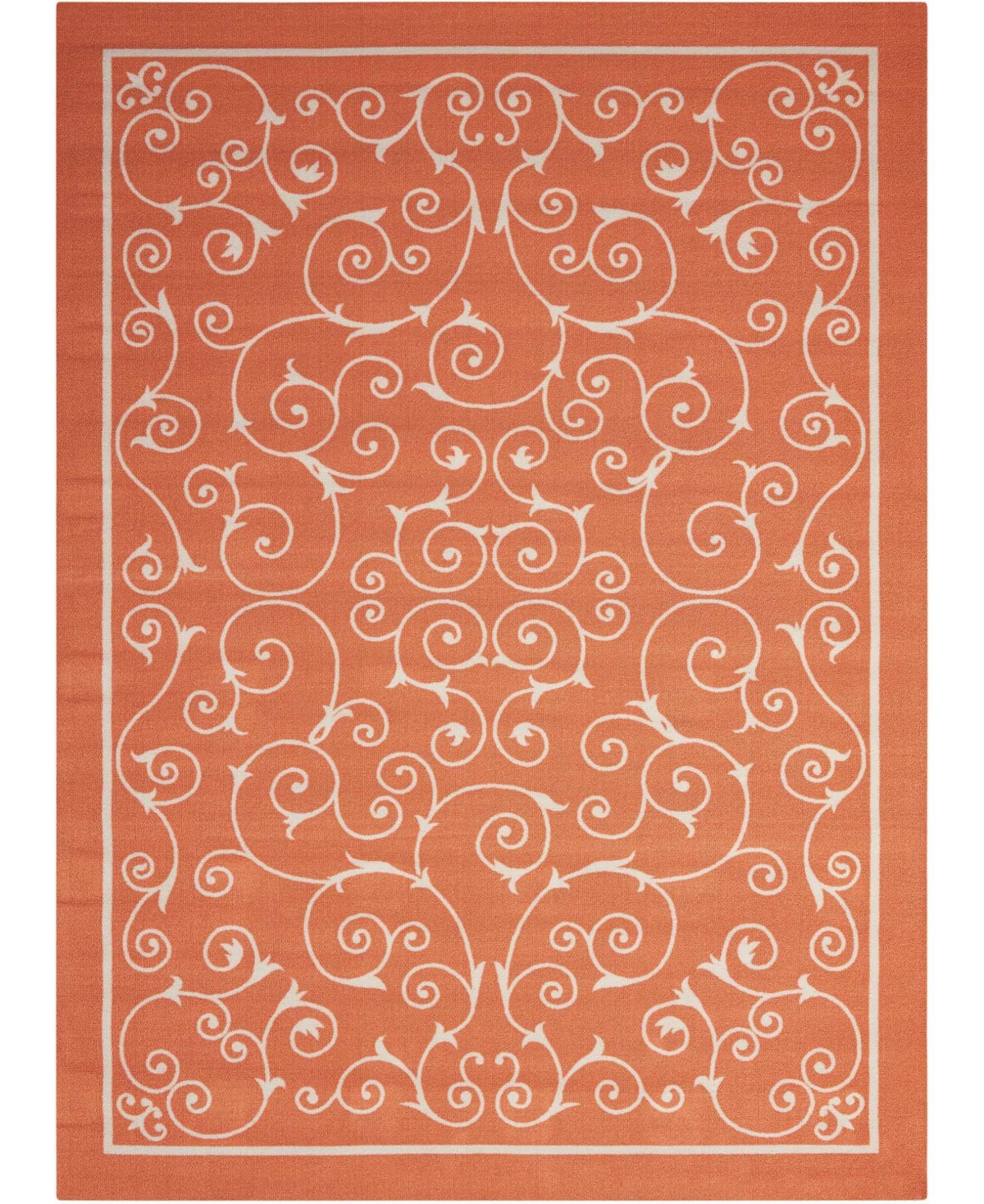 Long Street Looms Backyard BAC019 7'9in x 10'10in Outdoor Area Rug - Orange