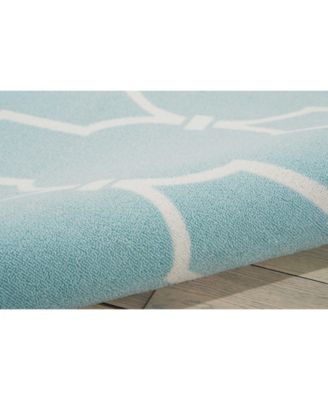 Backyard BAC087 Aqua 7'9" x 10'10" Outdoor Area Rug
