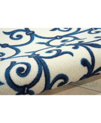 Backyard BAC093 Blue 4'4" x 6'3" Outdoor Area Rug