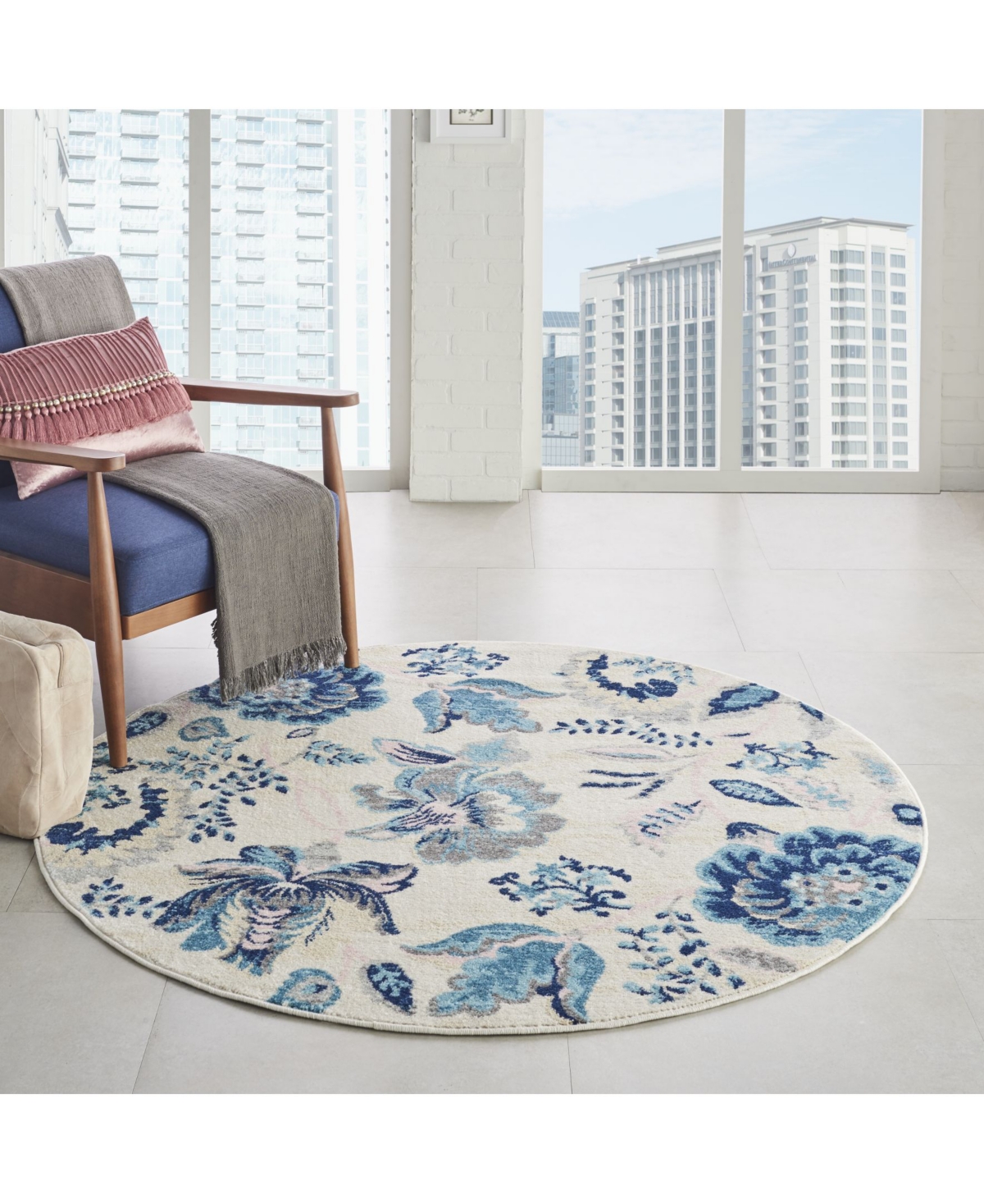Long Street Looms Peace PEA02 5'3" Round Area Rug