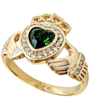 image of Grace Kelly Collection 18k Gold Plated Claddagh Ring
