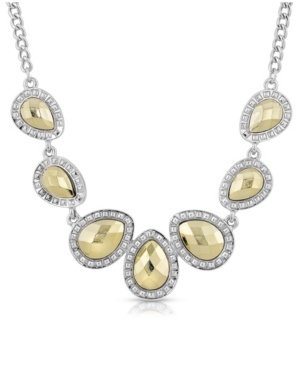 image of 2028 Silver-Tone and Gold-Tone Teardrop Collar Necklace