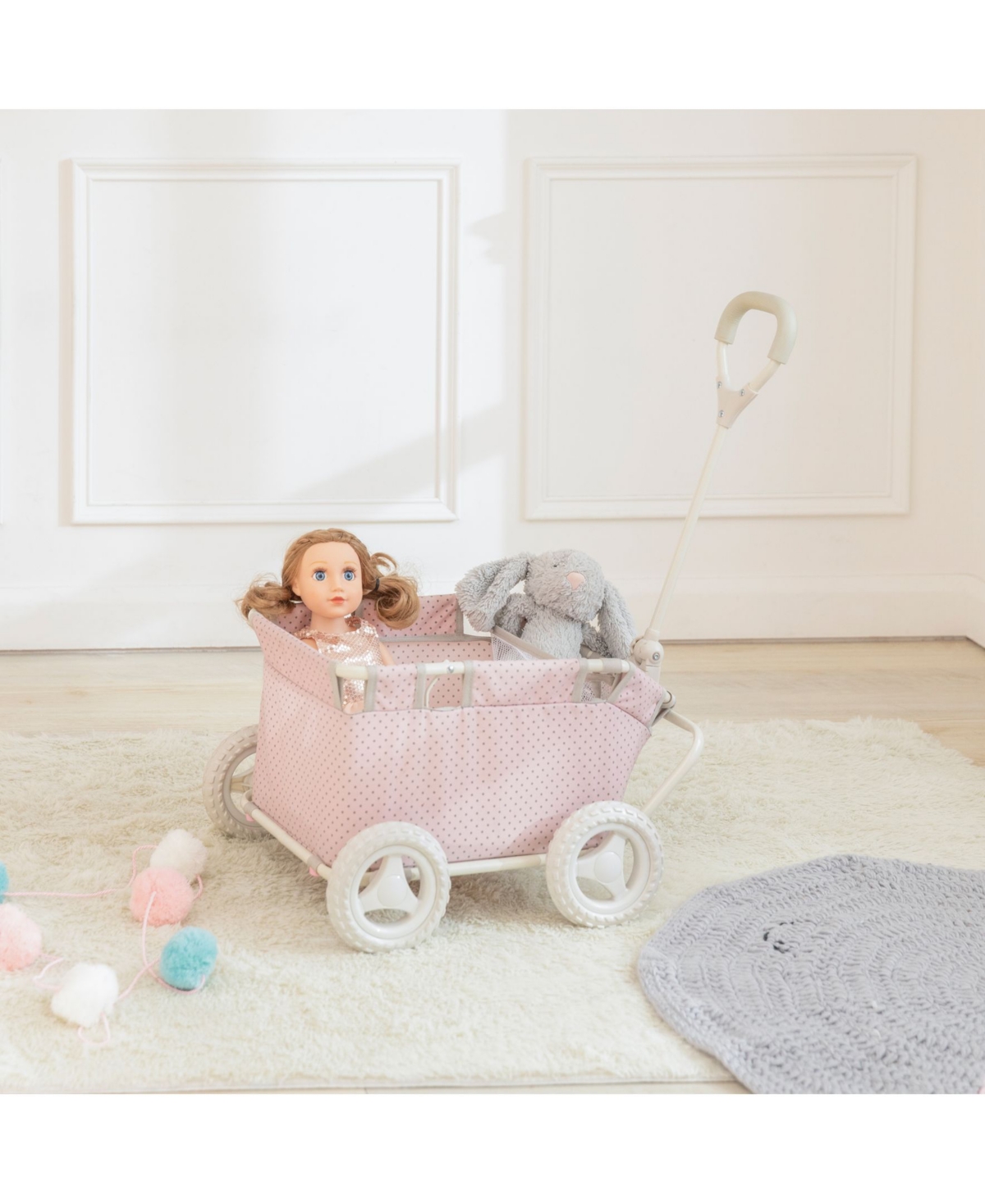 Shop Redbox Olivia's Little World Polka Dots Princess Doll Wagon In Pink