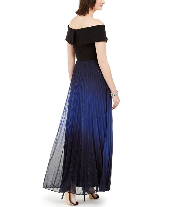 betsy and adam glitter print gown