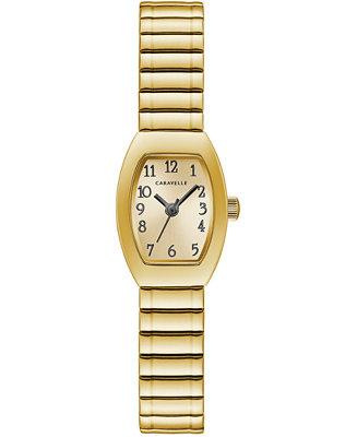 Caravelle Women's Gold-Tone Expansion Bracelet Watch 18x25mm - Macy's