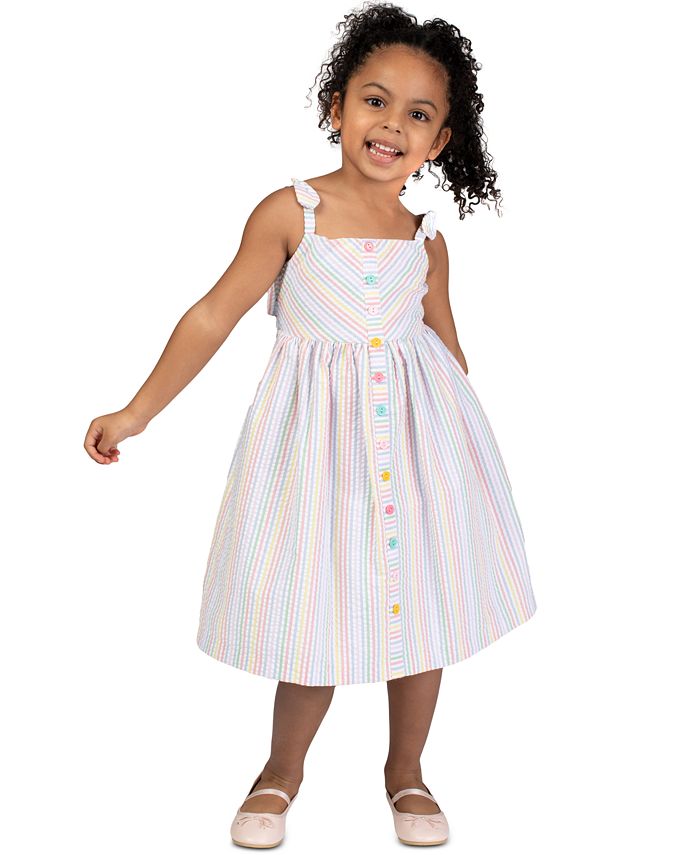 Bonnie Jean Toddler Girls Striped Seersucker Dress - Macy's