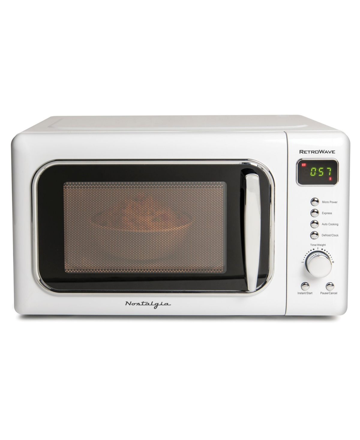 Nostalgia CLMO7WH Classic Retro 700-Watt Microwave