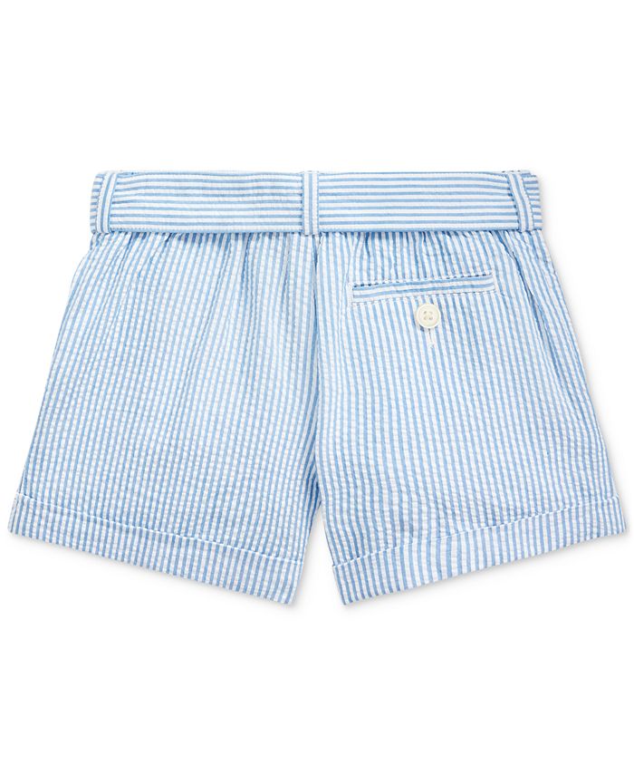 Polo Ralph Lauren Toddler Girls Belted Cotton Seersucker Shorts Macy's