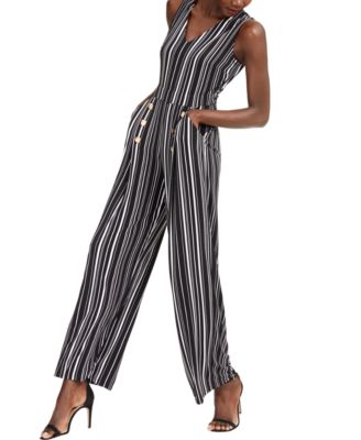 macys striped jumpsuit