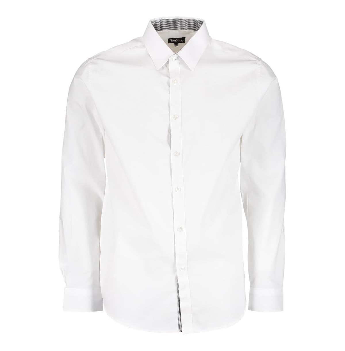 Mens Long Sleeve Solid Slim Fit Dress Shirts - White