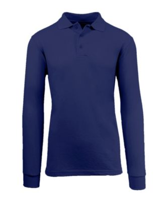 Men's Long Sleeve Pique Polo Shirt