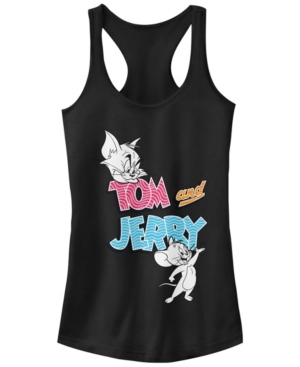 Fifth Sun Tom And Jerry Cat And Mouse Logo Juniors Racerback Tank