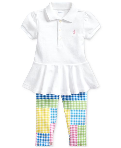Polo Ralph Lauren Baby Girls Peplum Top Leggings Set Reviews