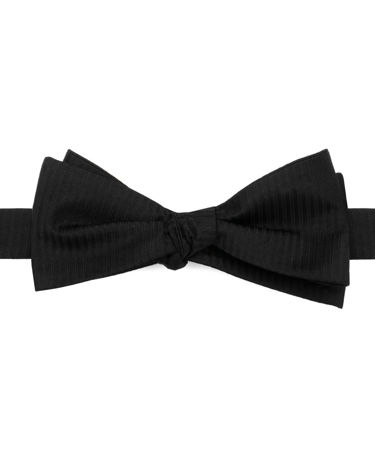 Formal Pinstripe Silk Bow Men's Tie - Black