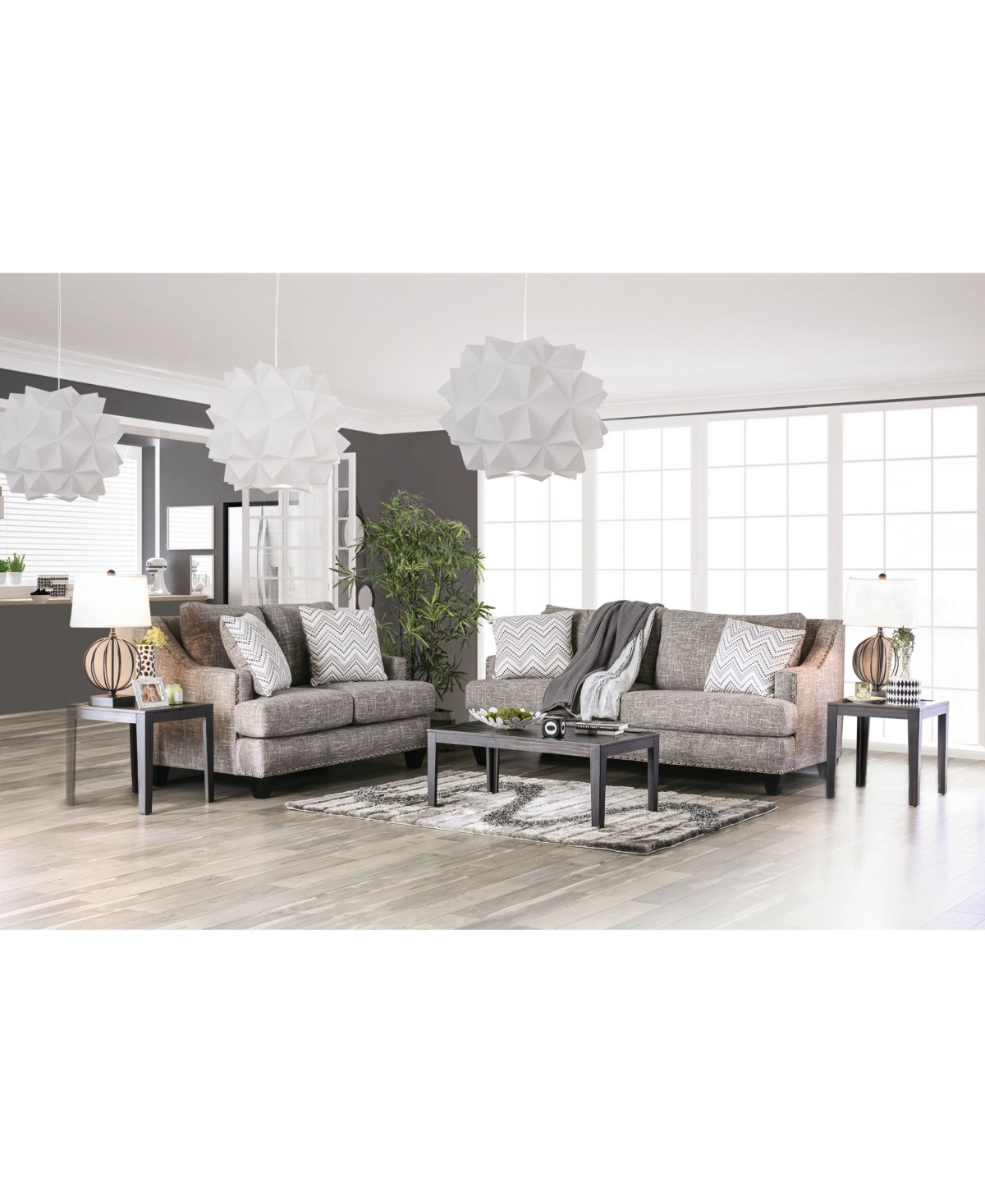 Furniture of America Corinda Upholstered Sofa