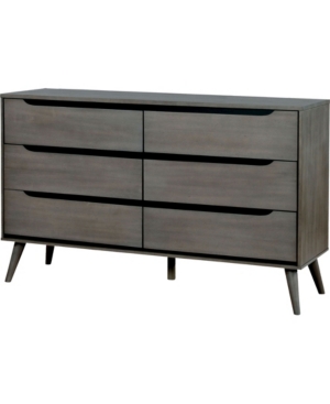 Furniture Of America Cosplay Solid Wood Dresser In Gray