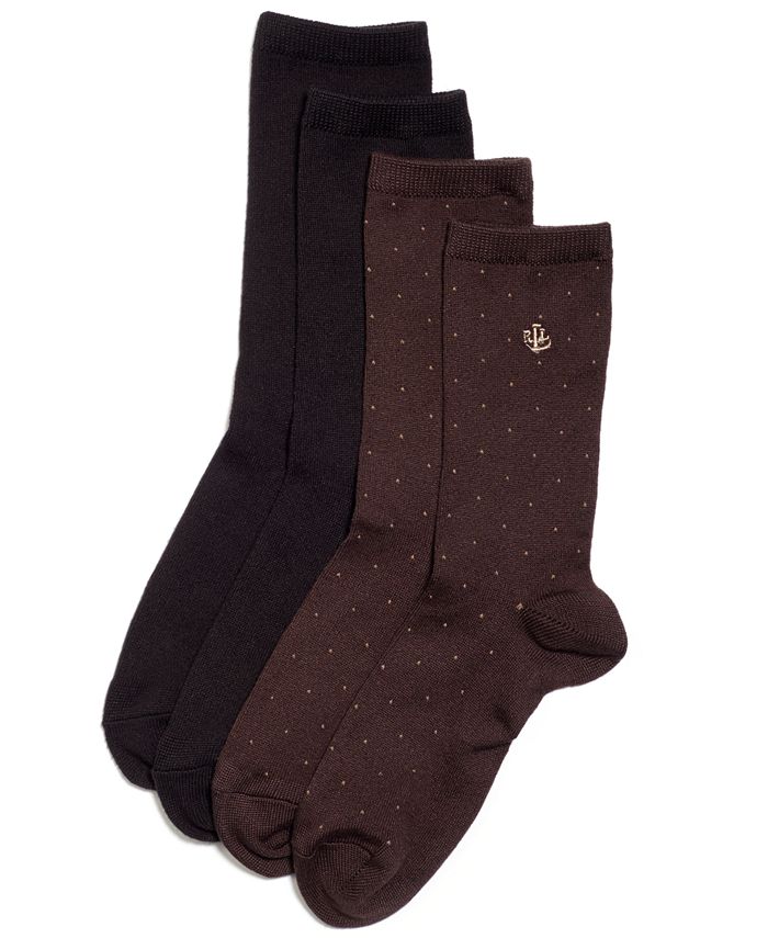 Lauren Ralph Lauren - Pindot Super Soft Trouser 2 Pack Socks