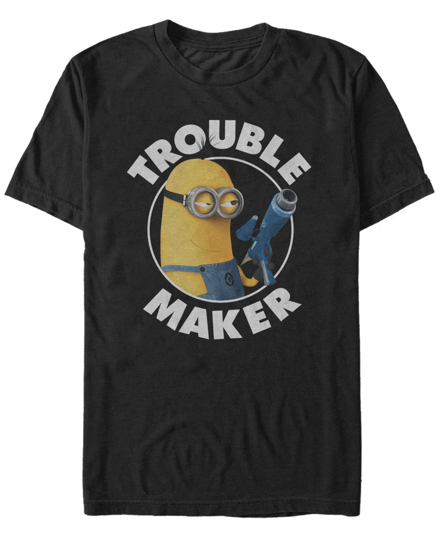 Мужская футболка Fifth Sun Minions Kevin Trouble Maker Short Sleeve, цвет: Чёрный — фото 1