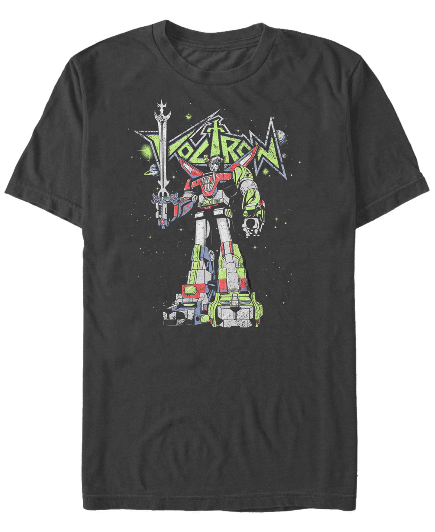 Мужская футболка Fifth Sun Voltron Defender of the Universe Poster Short Sleeve, цвет: Чёрный — фото 1