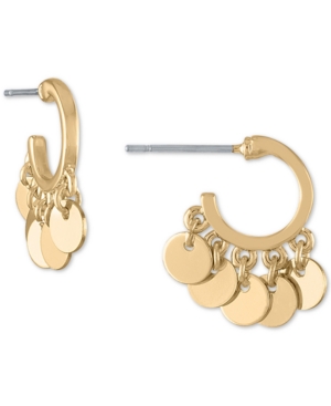 image of Rachel Rachel Roy Gold-Tone Shaky Disc Huggie Hoop Earrings