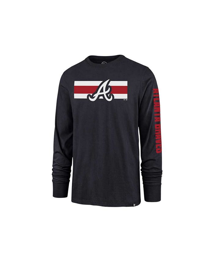 47 Brand Atlanta Braves Men's Cross Stripe Long Sleeve T-Shirt