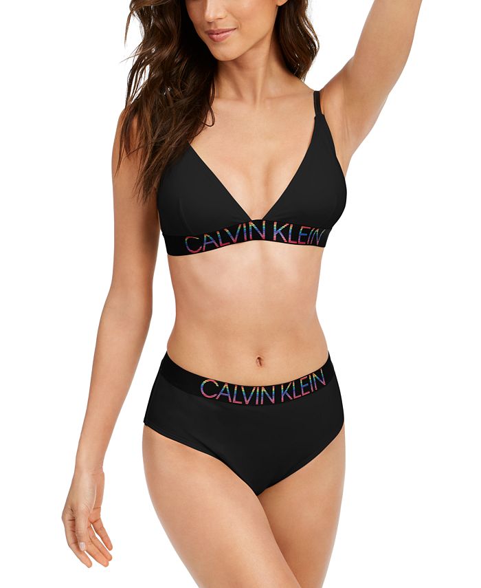 Calvin Klein Rainbow Logo Bikini Top & High-Waist Bottoms & Reviews -  Swimsuits & Cover-Ups - Women - Macy's