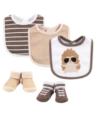 Soft Cotton Bib and Sock Pair