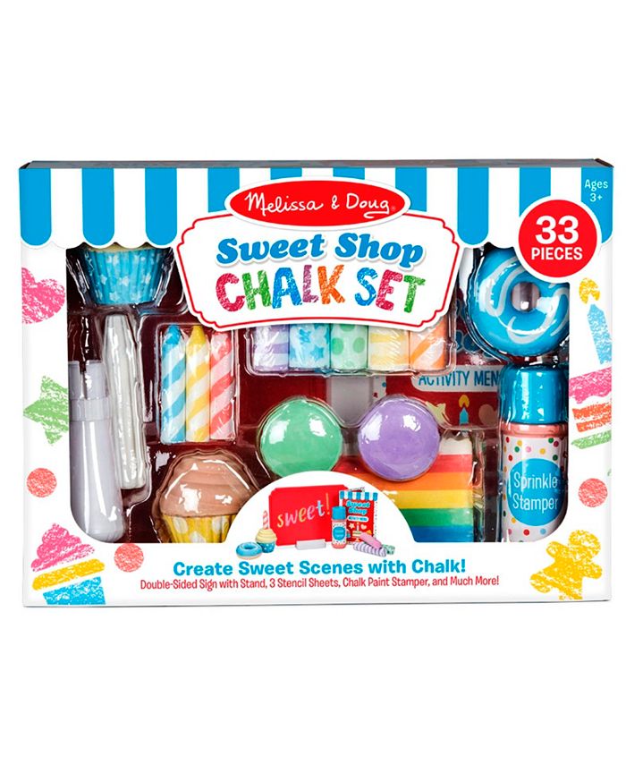 Melissa and Doug - Sweet Shop Chalk Set with 33 pieces to create sweet scenes