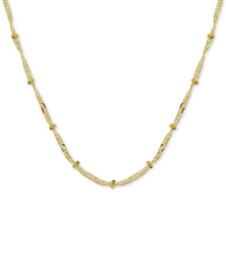 Essentials - Beaded Singapore Link 24" Chain Necklace
