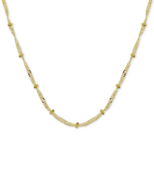 image of Essentials Fine Silver Plated Beaded Singapore Link 24