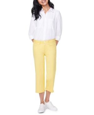 image of Nydj Wide-Leg Cropped Tummy-Control Jeans
