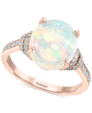 image of Effy Opal (3-1/6 ct. t.w.) & Diamond (1/4 ct. t.w.) Ring in 14k Rose Gold