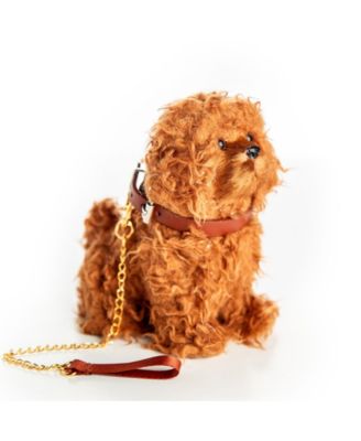 The Queen's Treasures Labradoodle Puppy Dog with Collar and Leash Doll with Pet Accessory