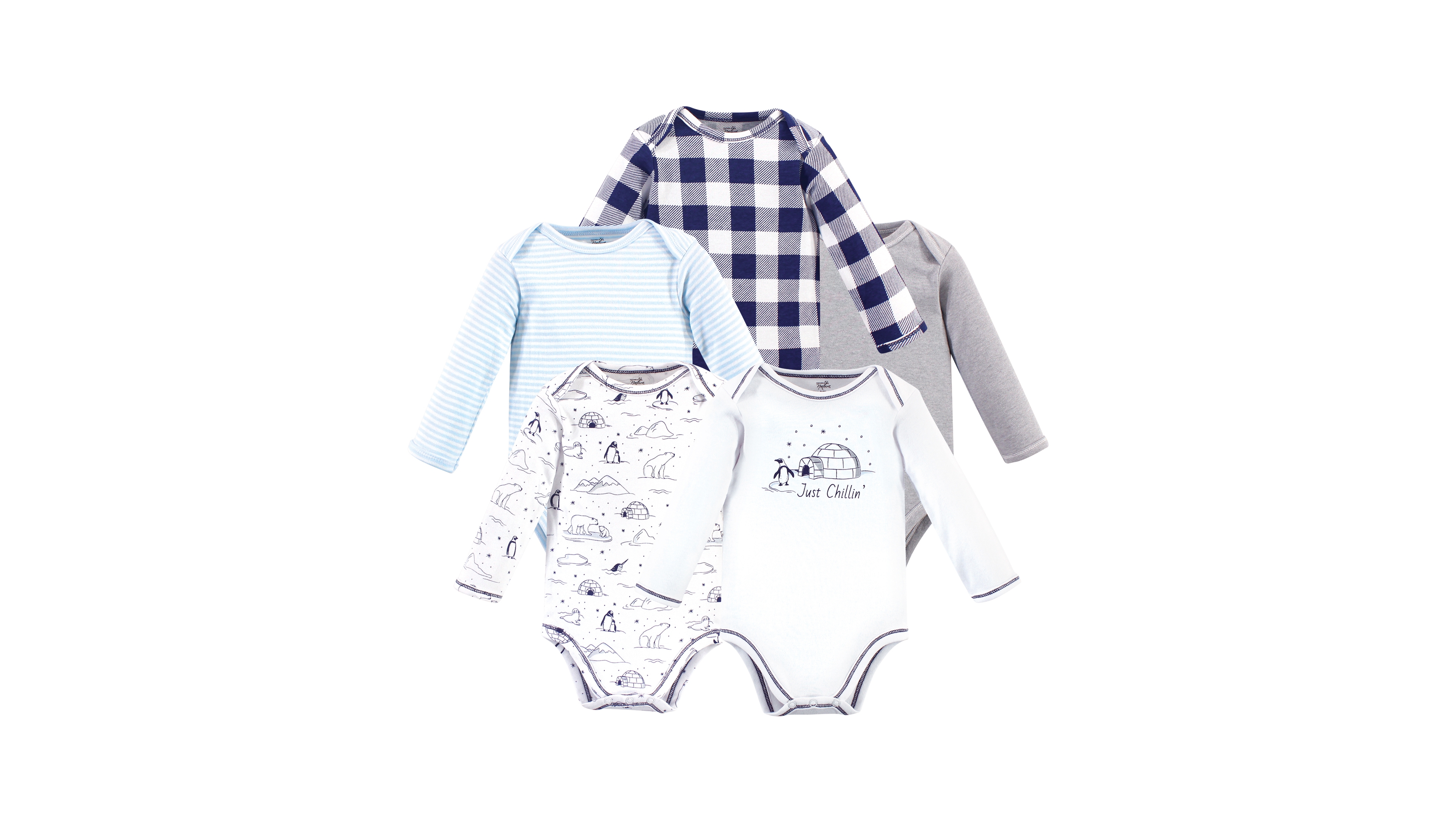 Touched by Nature Baby Boys Unisex Natural Cotton Long-Sleeve One-Piece
