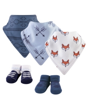 Yoga Sprout Baby Girls and Boys Clever Fox Yoga Sprout Bandana Bibs and Socks Pack of 5