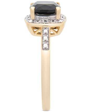 Macy's - 3-Pc. Set Onyx & Diamond Accent Pendant Necklace, Ring and Stud Earrings in 14k Gold-Plated Sterling Silver or Sterling Silver