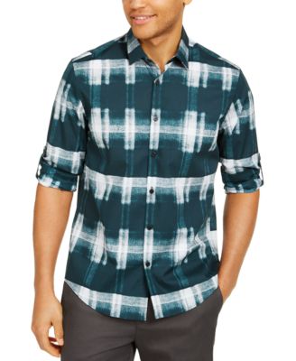 Alfani - Men's Boris Plaid Cotton Shirt