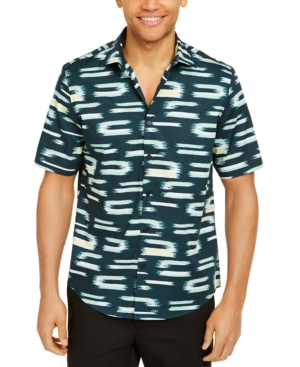 Alfani Men's Classic-Fit Abstract Geo-Print Shirt, Created for Macy's