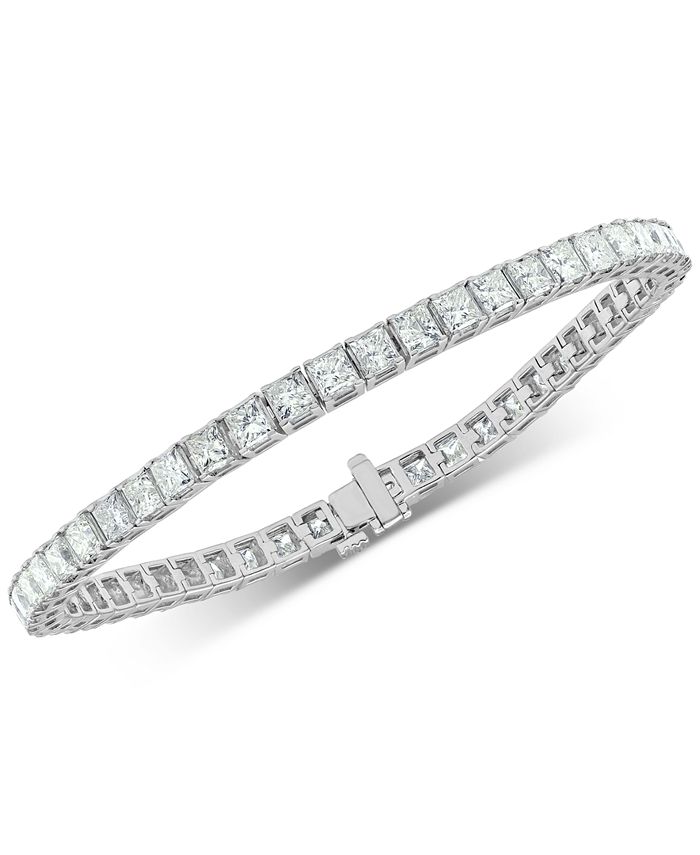 Diamond Charms Tennis Bracelet In 14K White Gold