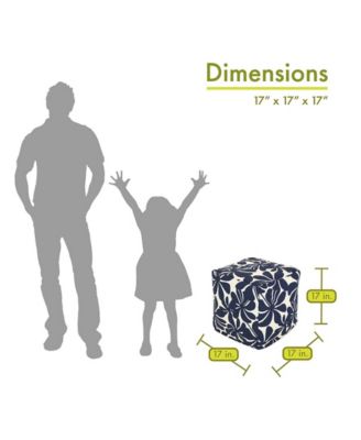 Pentation Ottoman Pouf Cube 17" x 17"