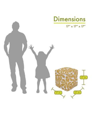 Pentation Ottoman Pouf Cube 17" x 17"